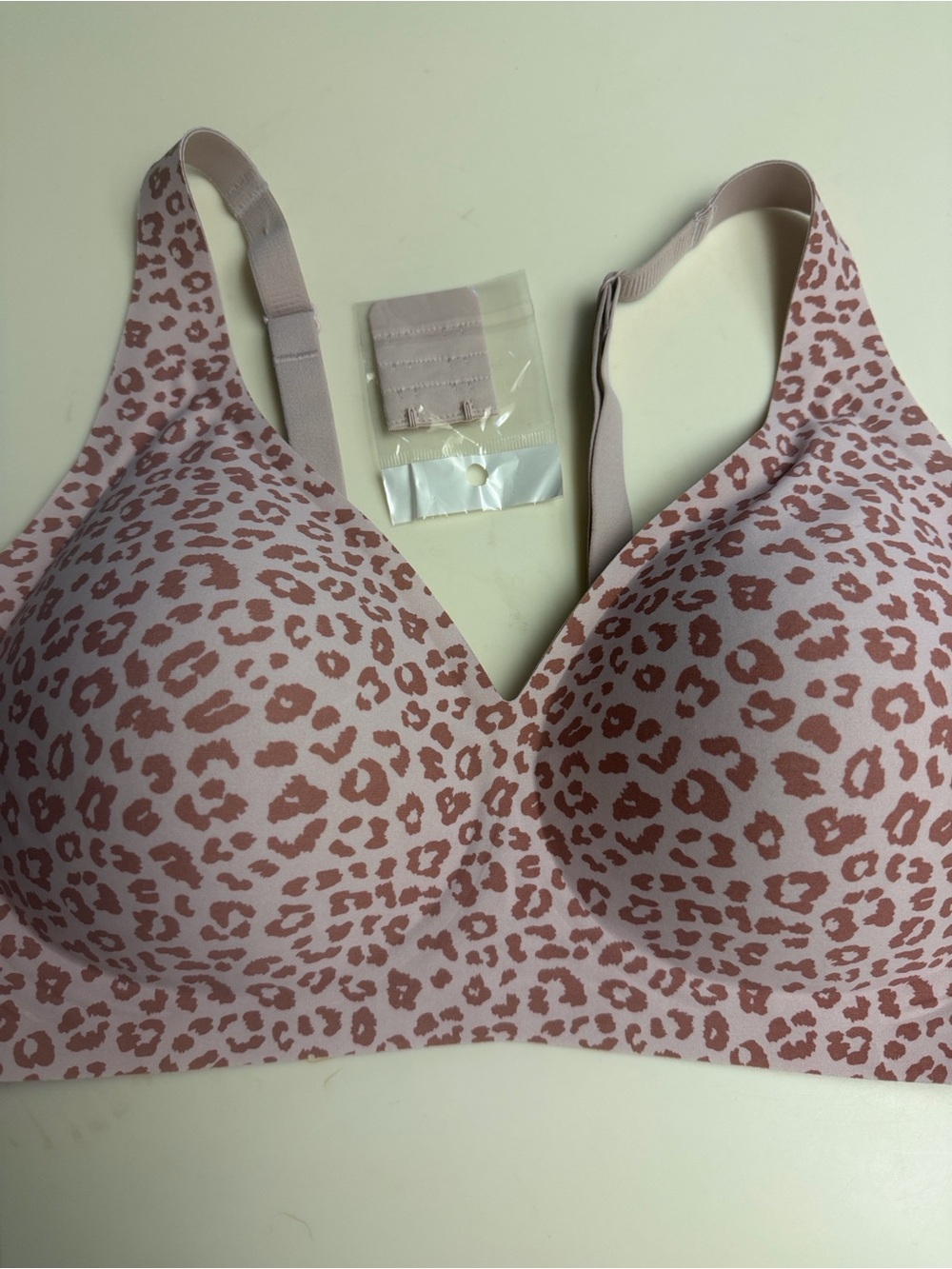 Viral Seamless Jelly Bra Leopard Print Wireless Bra - Pink 2X
